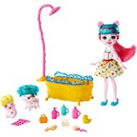 Enchantimals Baño Splash- con Muñeca Petya Pig y Sus Dos Mascotas Cerditos y Accesorios (Mattel Gjx36)